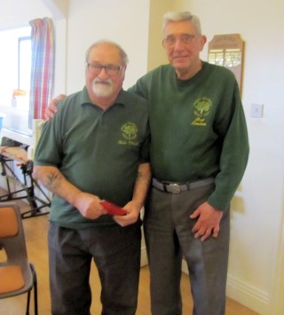 Bert presented Alan Dungee with a gift voucher for his caretaker duties